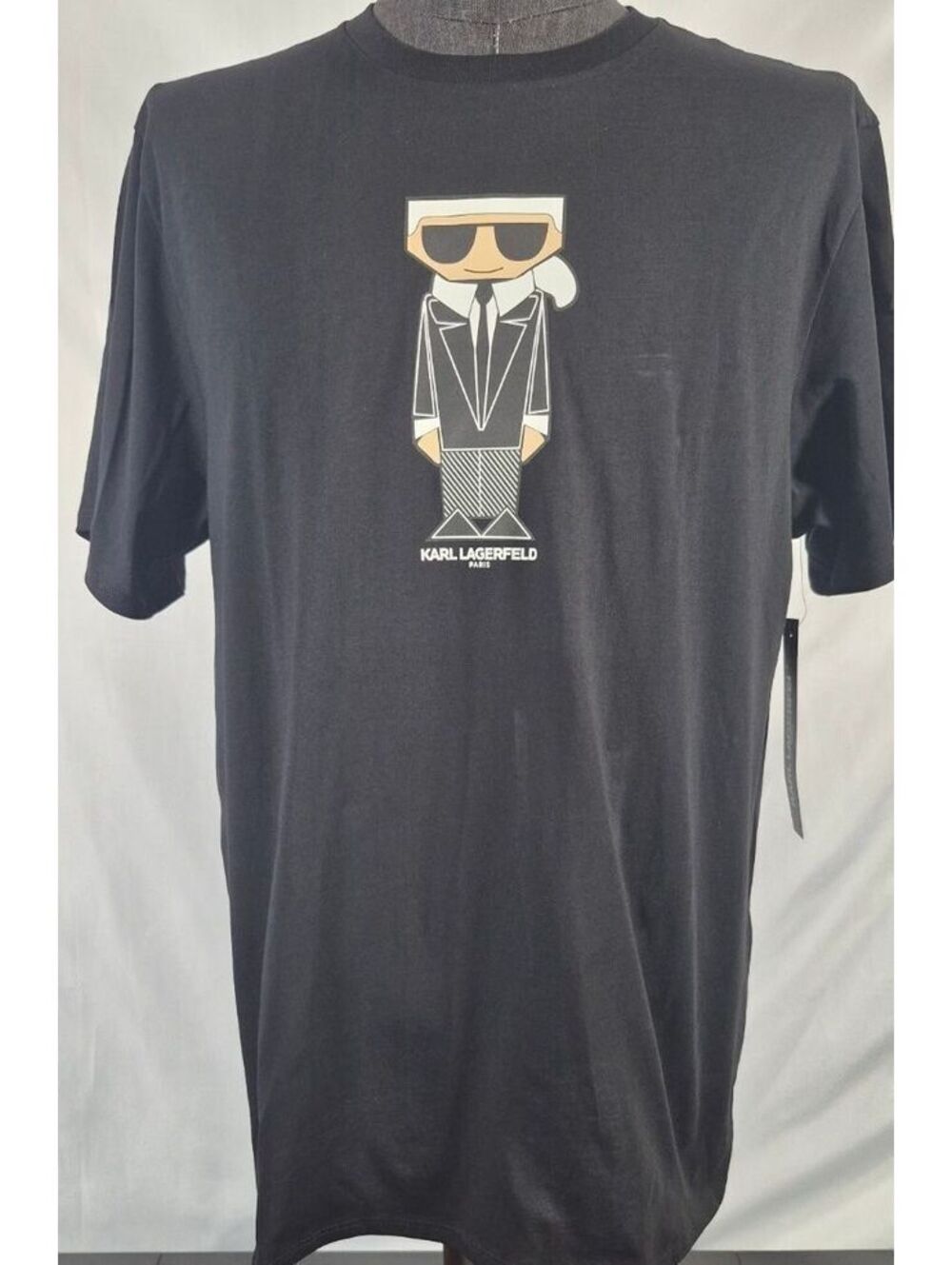 Karl Lagerfeld Paris Mens XL Karl Graphic Black Tee